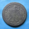 George I Halfpenny (Countermarked)